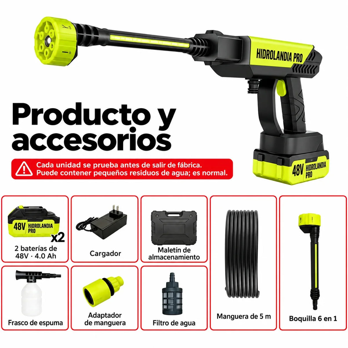 COMBO BLACK FRIDAY: Hidrolavadora + (Aspiradora Portátil + Doble Batería + Maletín)