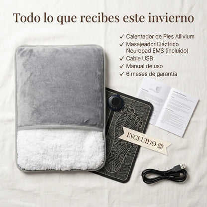 Allivium PRO - Sistema Personal de Calor USB + Masajeador EMS de Regalo