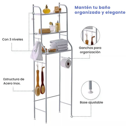 Estantería Organizadora de Baño - MultiRack 3 en 1
