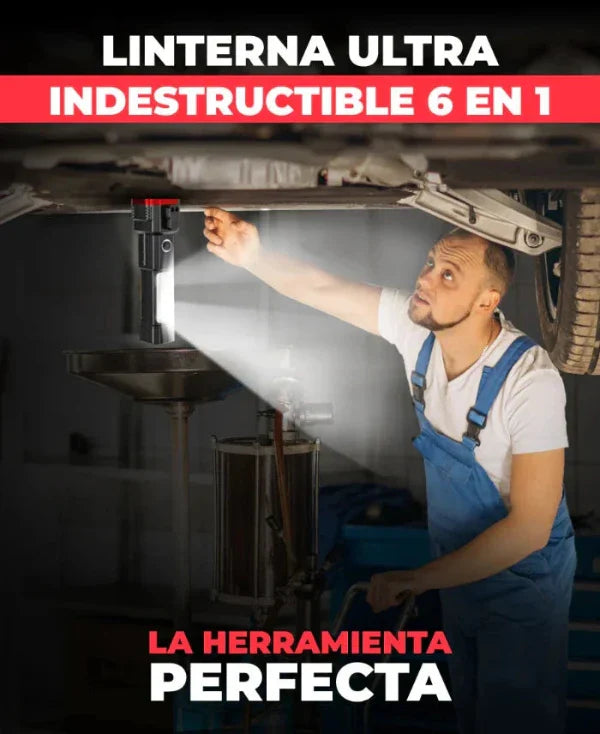 **PAGA 1 y LLÉVATE 2** Linterna Indestructible Súper Potente 6 en 1 PowerLUMEN™