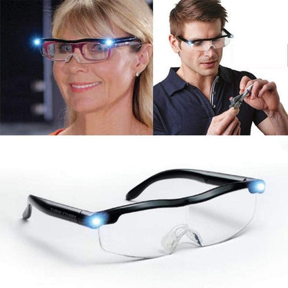 Lupa Diseño Gafas con Luz Led