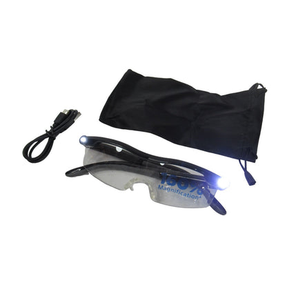 Lupa Diseño Gafas con Luz Led