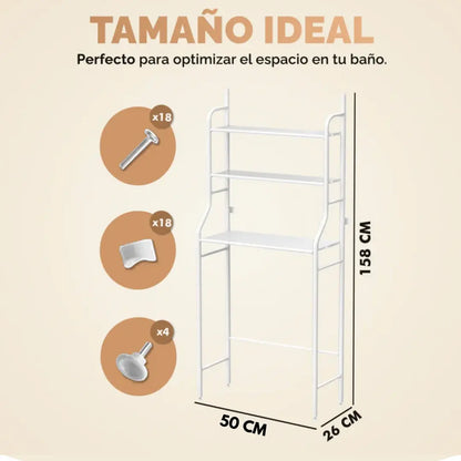 Estantería Organizadora de Baño - MultiRack 3 en 1