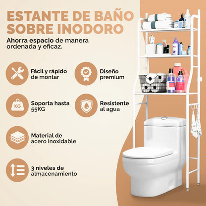 Estantería Organizadora de Baño - MultiRack 3 en 1