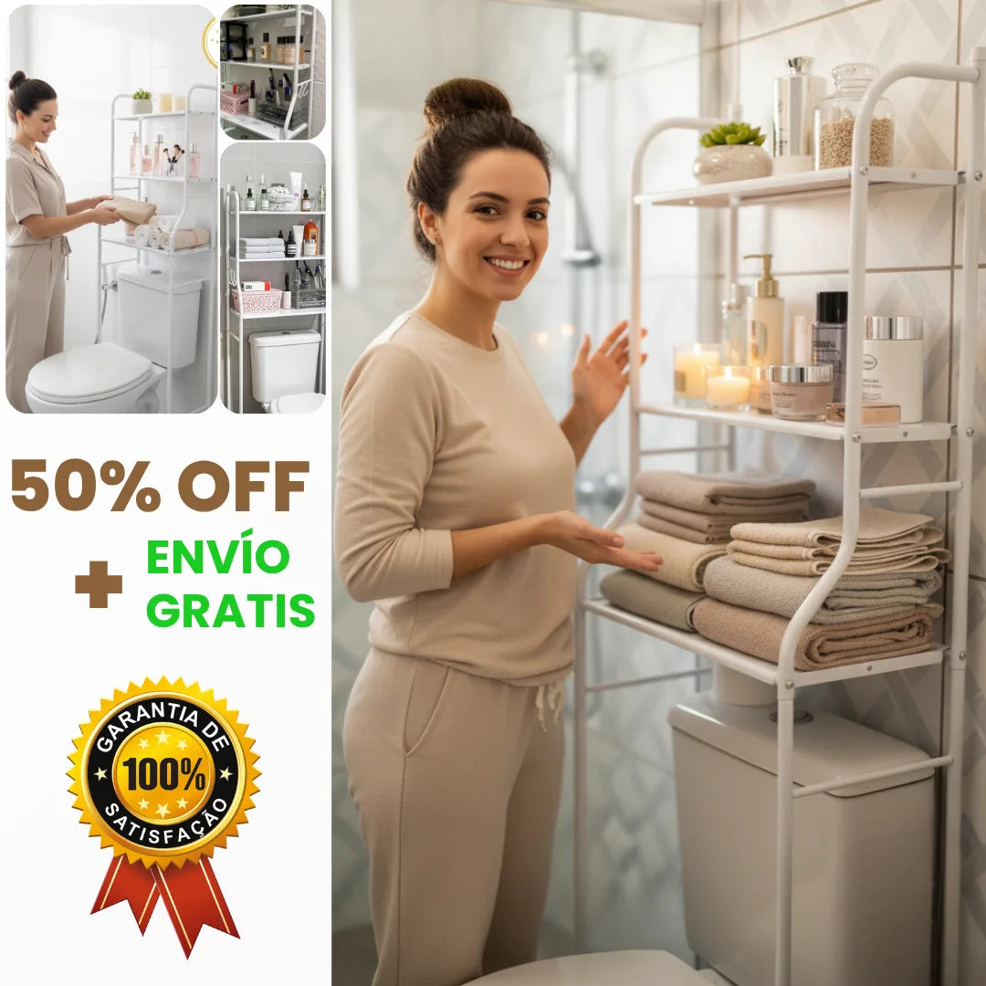 Estantería Organizadora de Baño - MultiRack 3 en 1